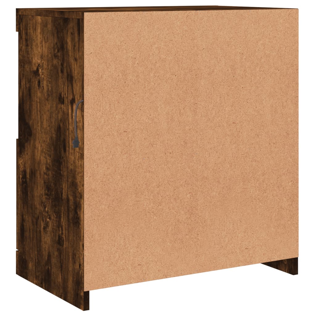 Komoda s LED svjetlima boja dimljenog hrasta 60x37x67 cm