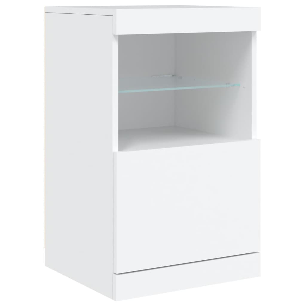 Komoda s LED svjetlima bijela 41x37x67 cm