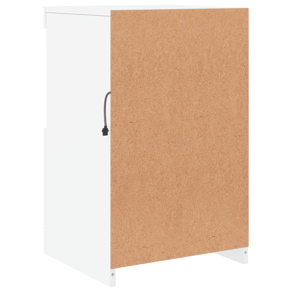 Komoda s LED svjetlima bijela 41x37x67 cm