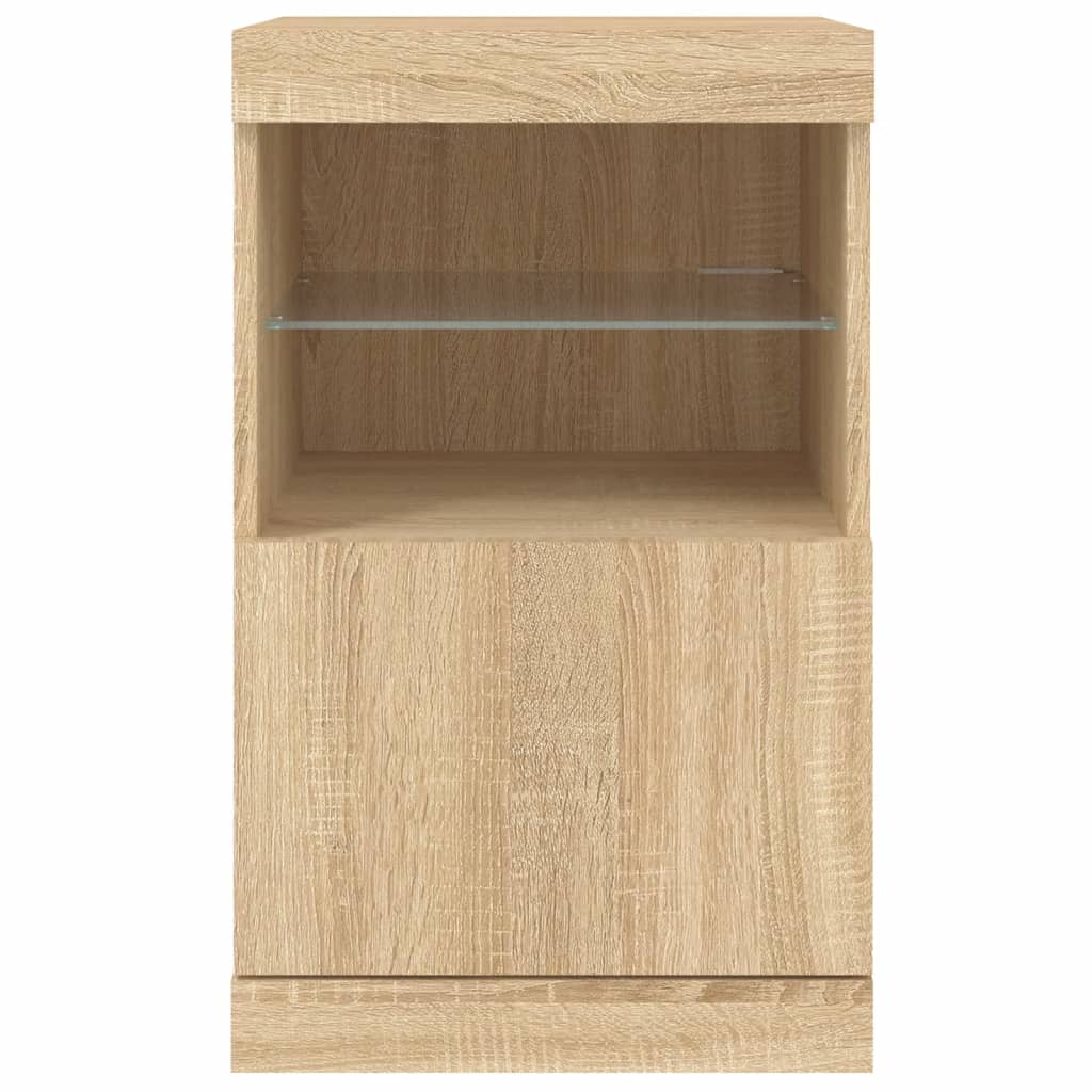 Komoda s LED svjetlima boja hrasta sonome 41x37x67 cm
