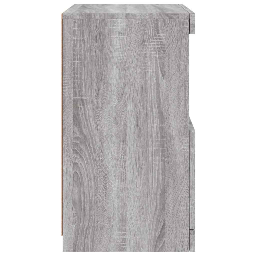 Komoda s LED svjetlima boja sivog hrasta 41 x 37 x 67 cm