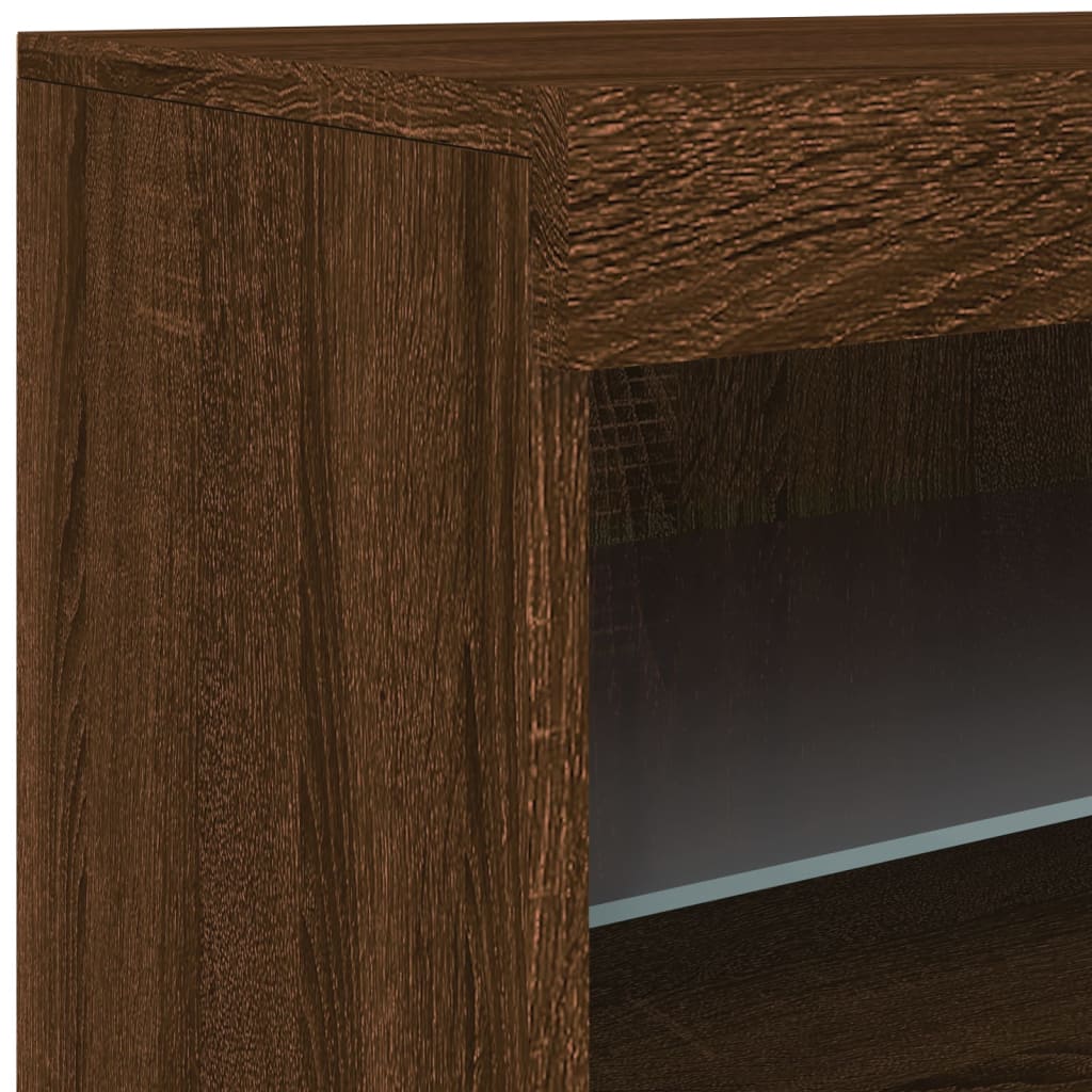 Komoda s LED svjetlima boja hrasta 41x37x67 cm