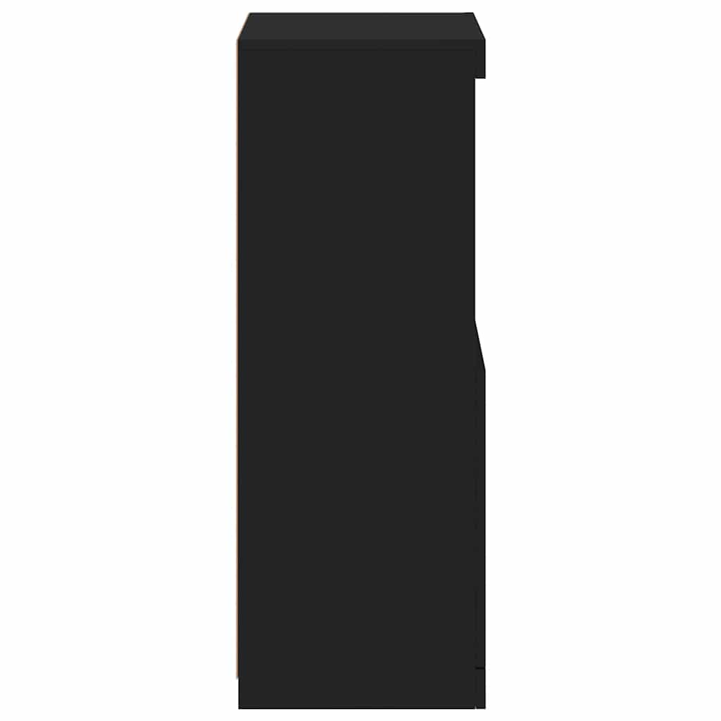Komoda s LED svjetlima crna 41x37x100 cm
