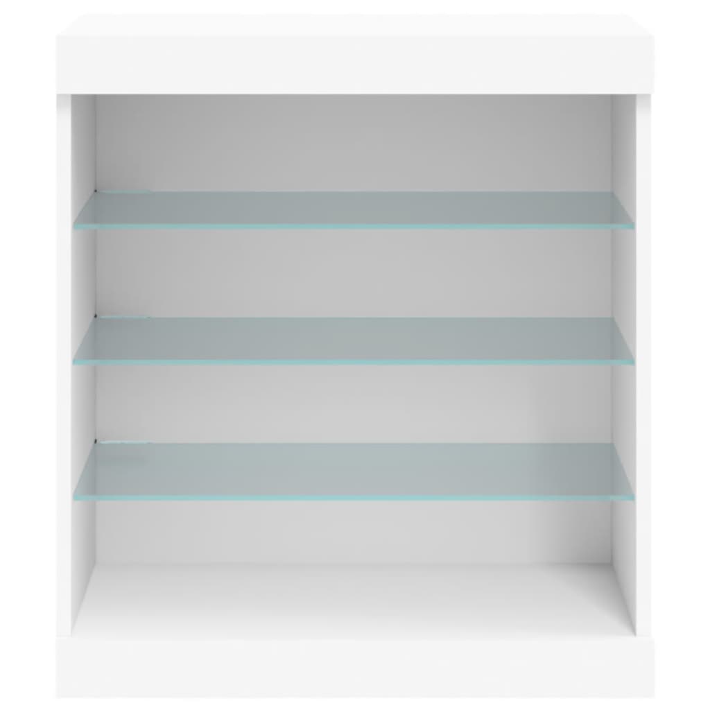 Komoda s LED svjetlima bijela 60,5 x 37 x 67 cm