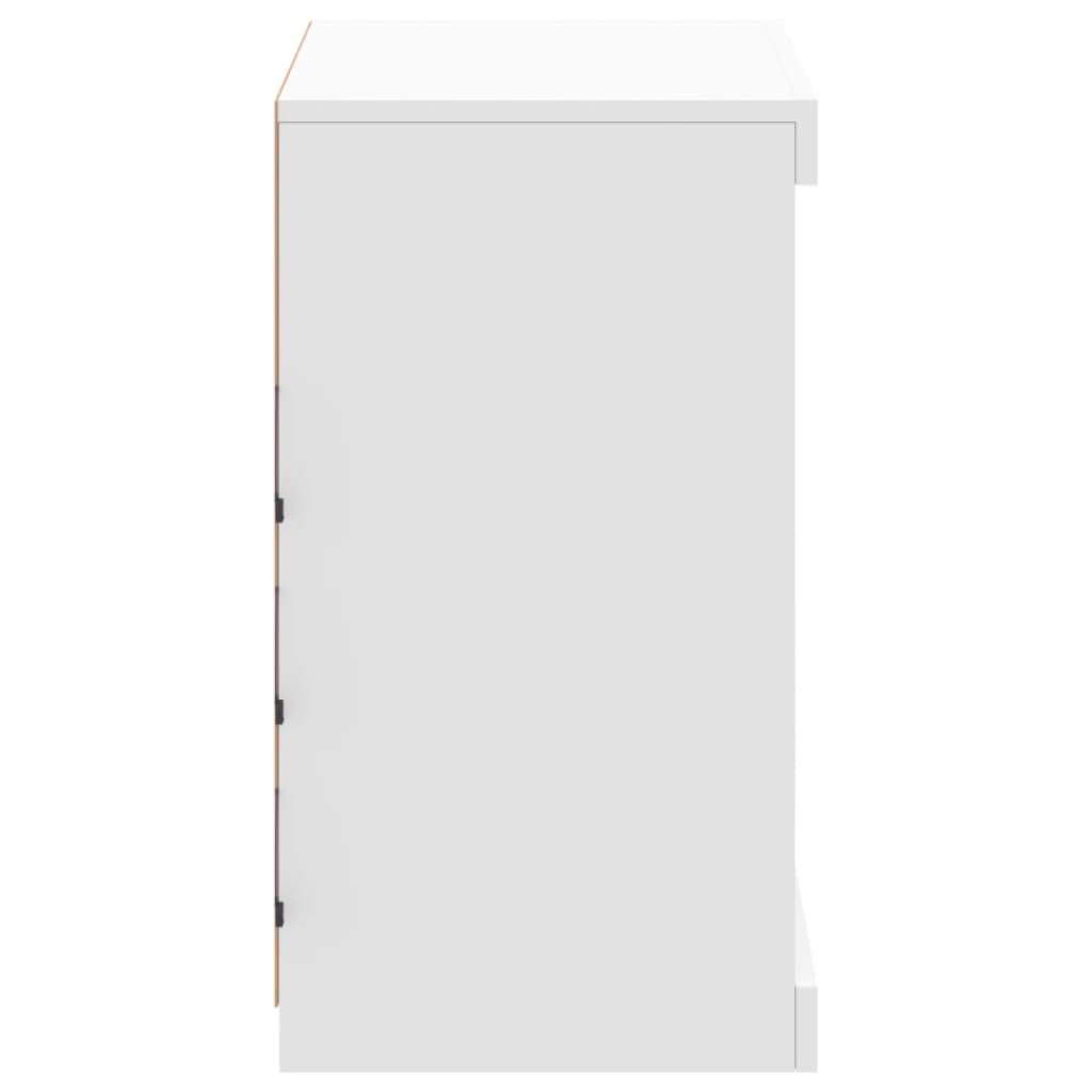 Komoda s LED svjetlima bijela 60,5 x 37 x 67 cm