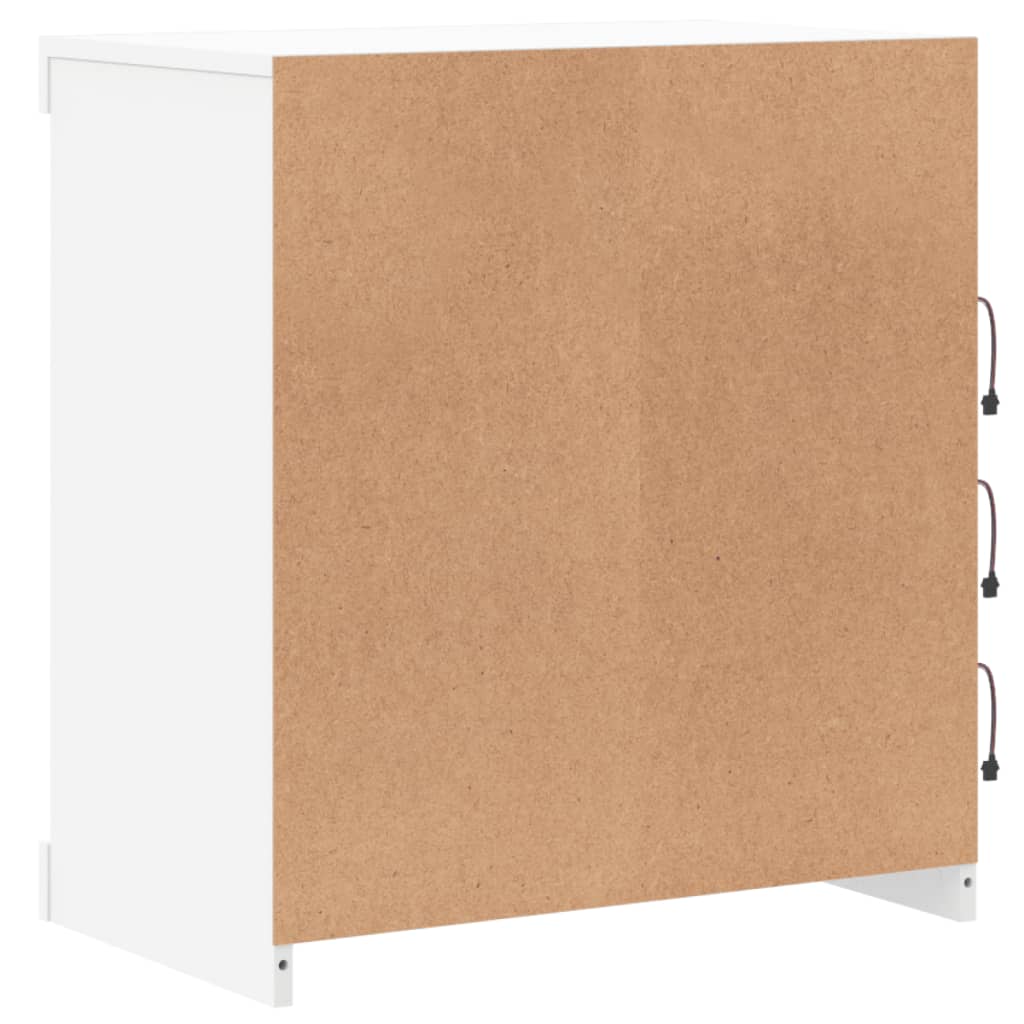 Komoda s LED svjetlima bijela 60,5 x 37 x 67 cm