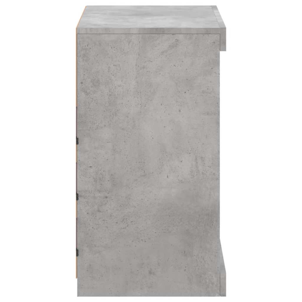 Komoda s LED svjetlima siva boja betona 60,5x37x67 cm