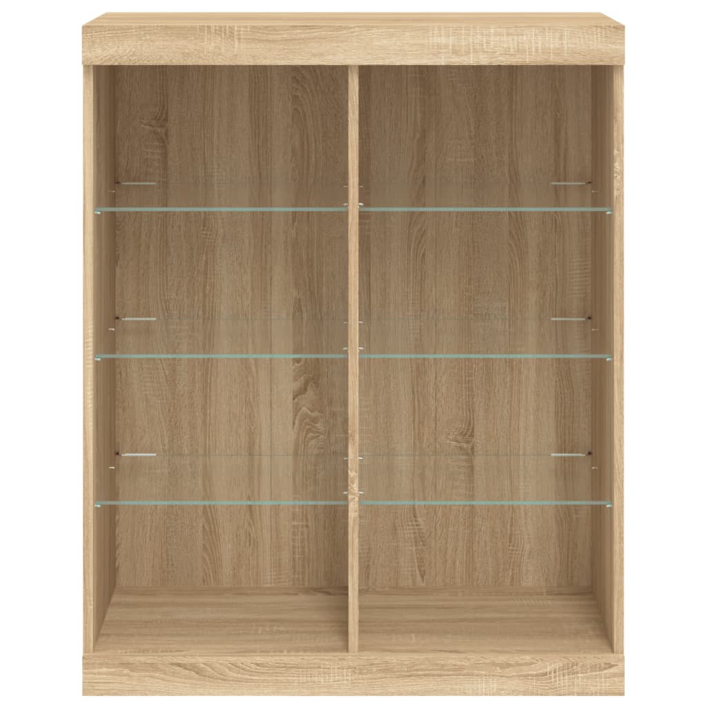 Komoda s LED svjetlima boja hrasta sonome 81x37x100 cm