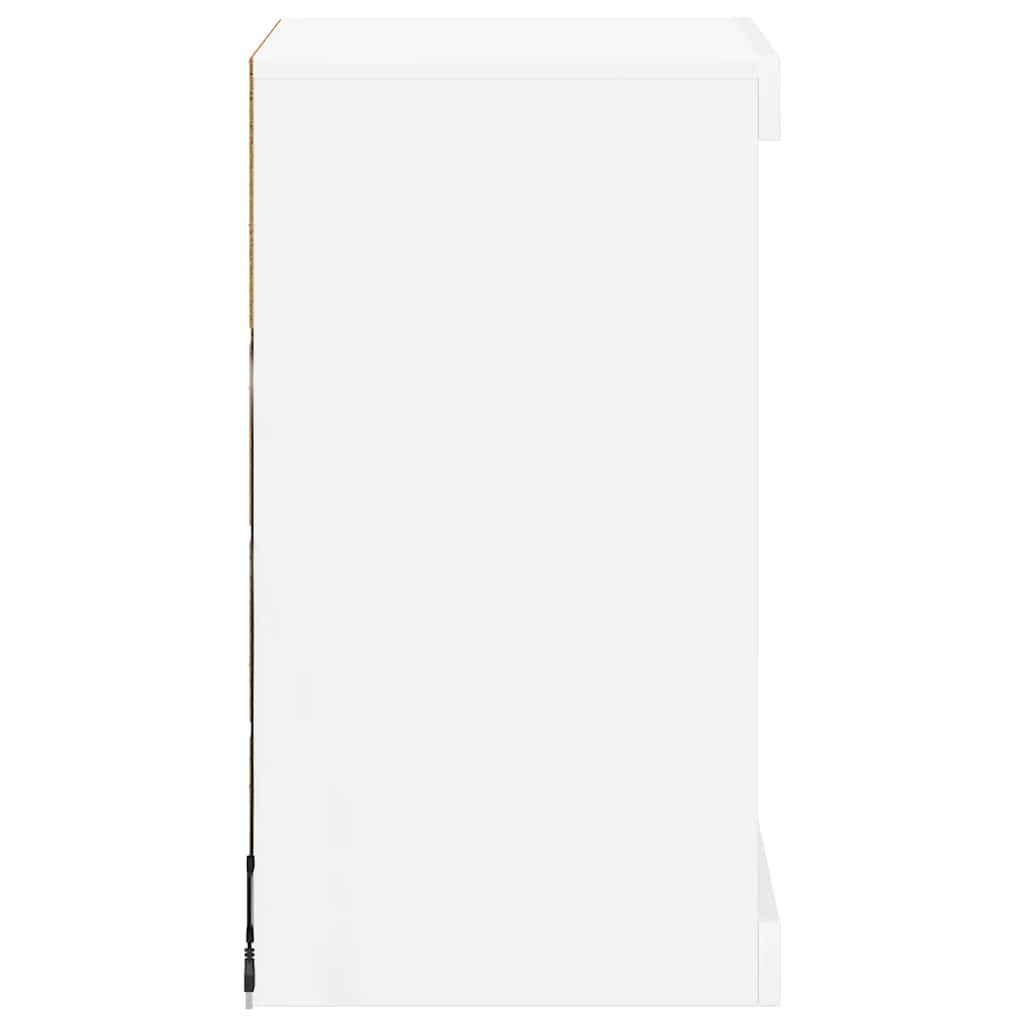 Komoda s LED svjetlima bijela 41x37x67 cm