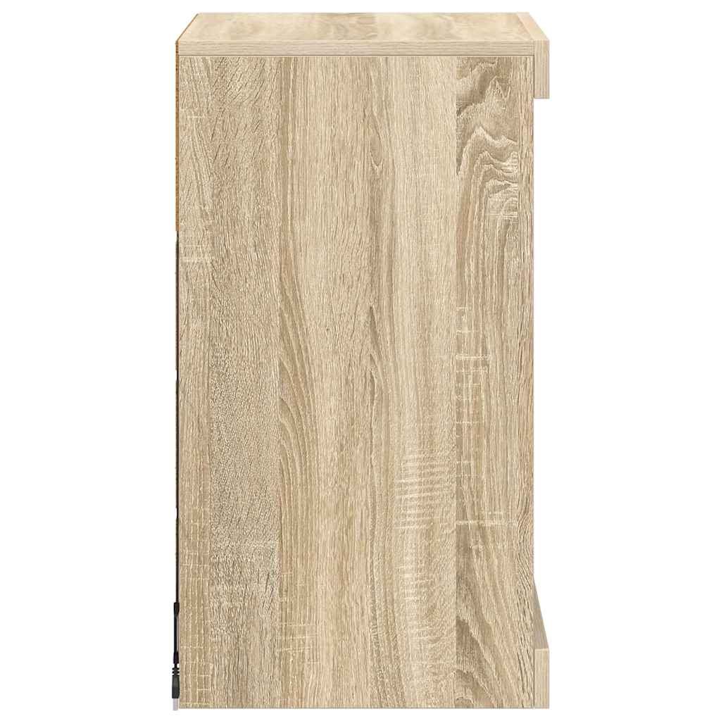 Komoda s LED svjetlima boja hrasta sonome 41x37x67 cm