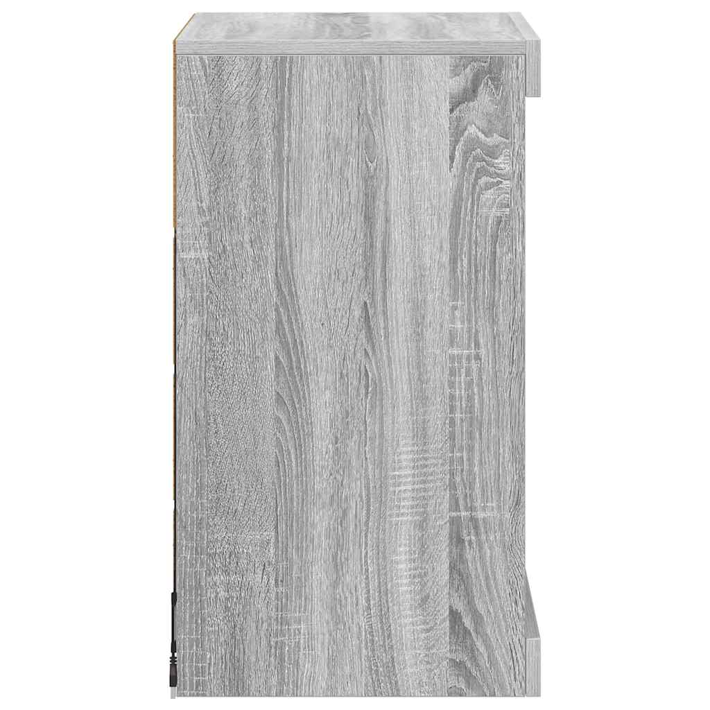 Komoda s LED svjetlima boja sivog hrasta 41 x 37 x 67 cm