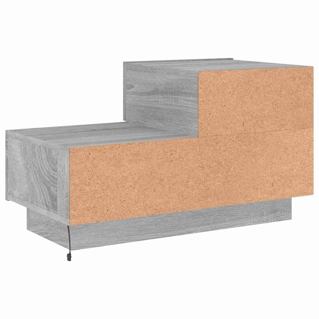 Noćni ormarić s LED svjetlima boja hrasta sonome 70x36x40,5 cm