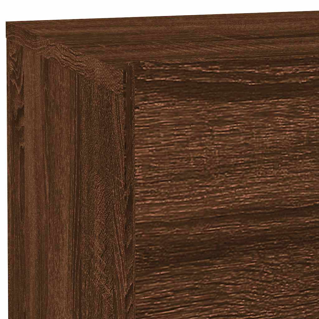 Noćni ormarić s LED svjetlima boja smeđeg hrasta 70x36x40,5 cm