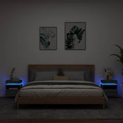 Noćni ormarići s LED svjetlima 2 kom boja hrasta 40x39x48,5 cm