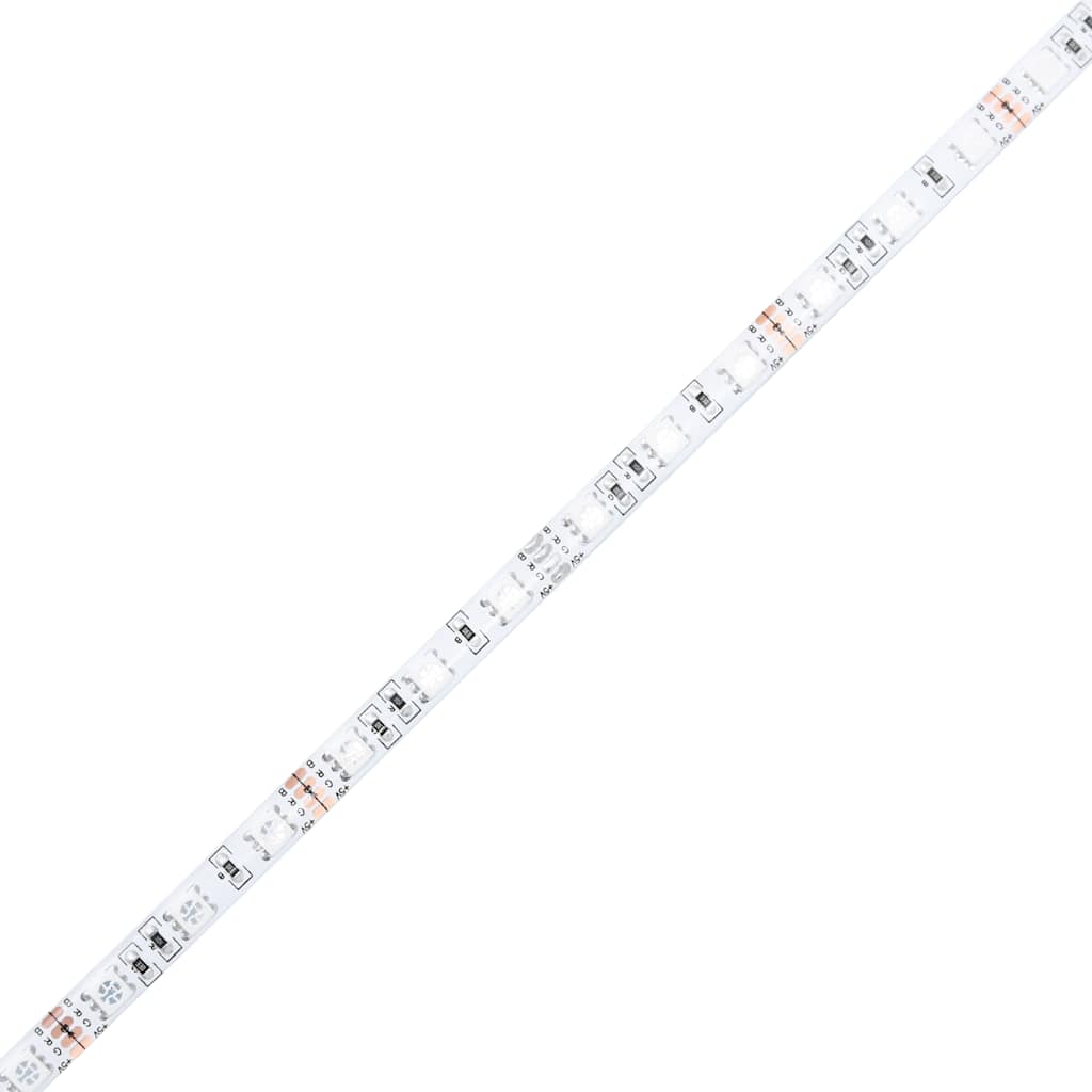 Zidni noćni ormarić s LED svjetlima boja smeđeg hrasta