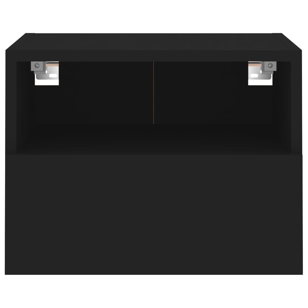 Zidni TV ormarići 2 kom crni 40 x 30 x 30 cm konstruirano drvo