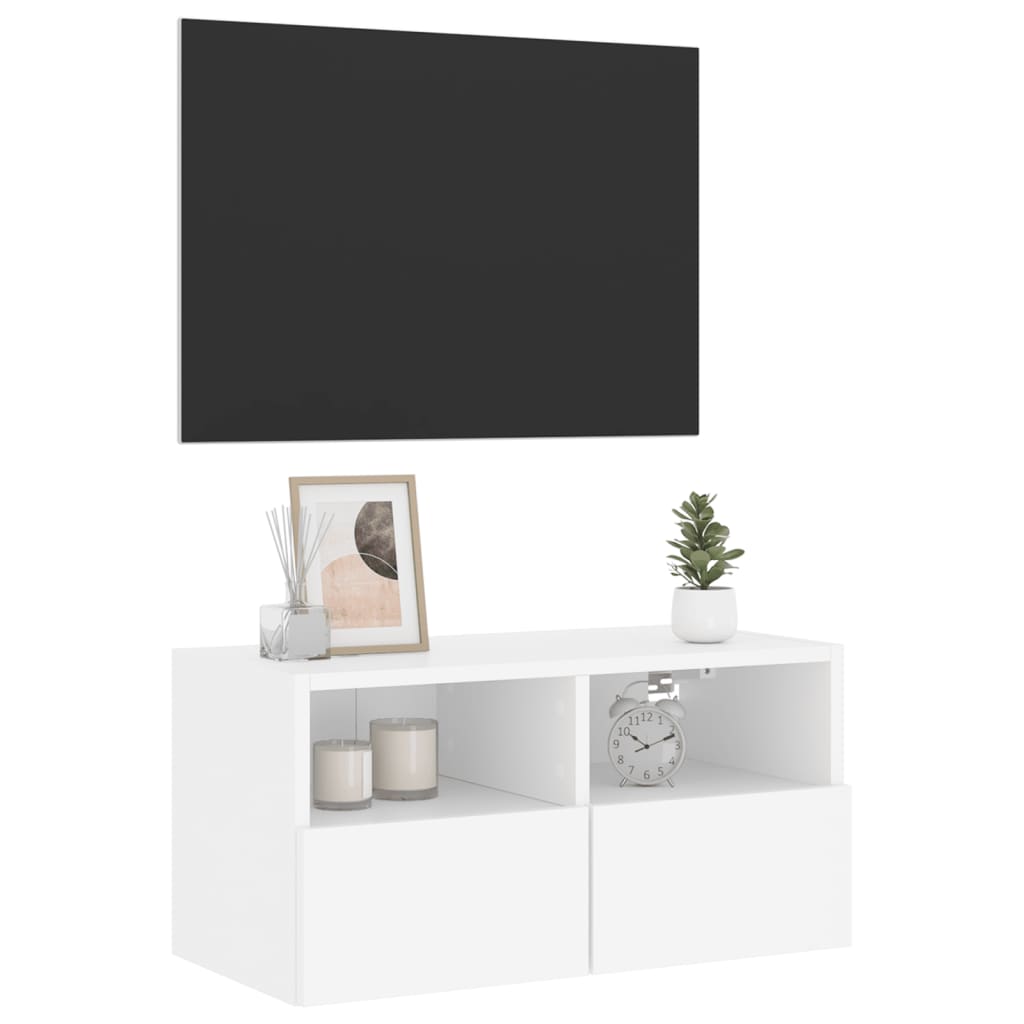 Zidni TV ormarić bijeli 60 x 30 x 30 cm od konstruiranog drva