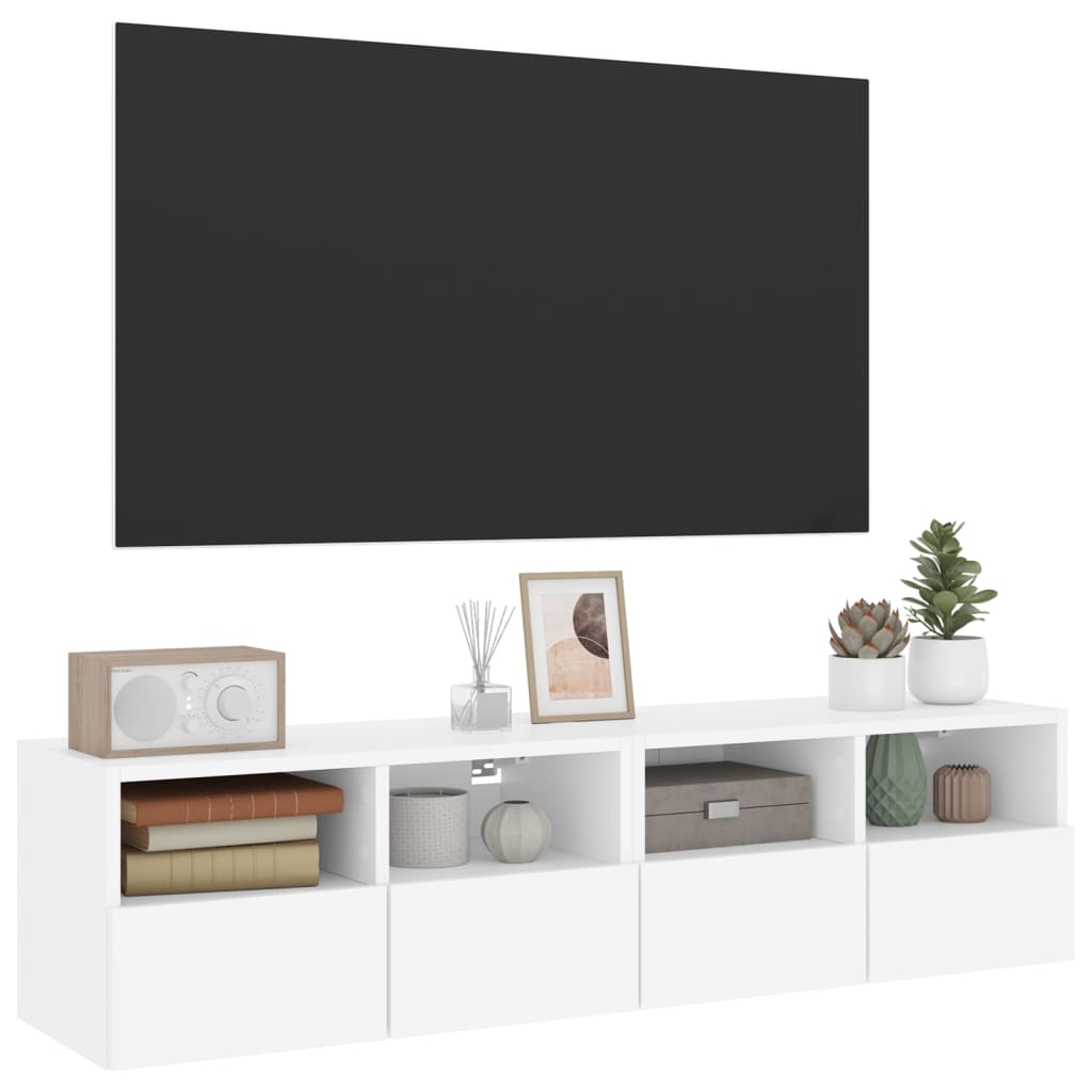 Zidni TV ormarići 2 kom bijeli 60x30x30 cm konstruirano drvo
