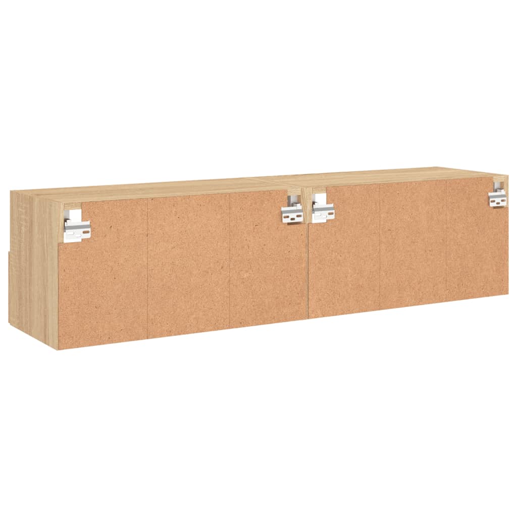 Zidni TV ormarići 2 kom boja hrasta 60 x 30 x 30 cm drveni