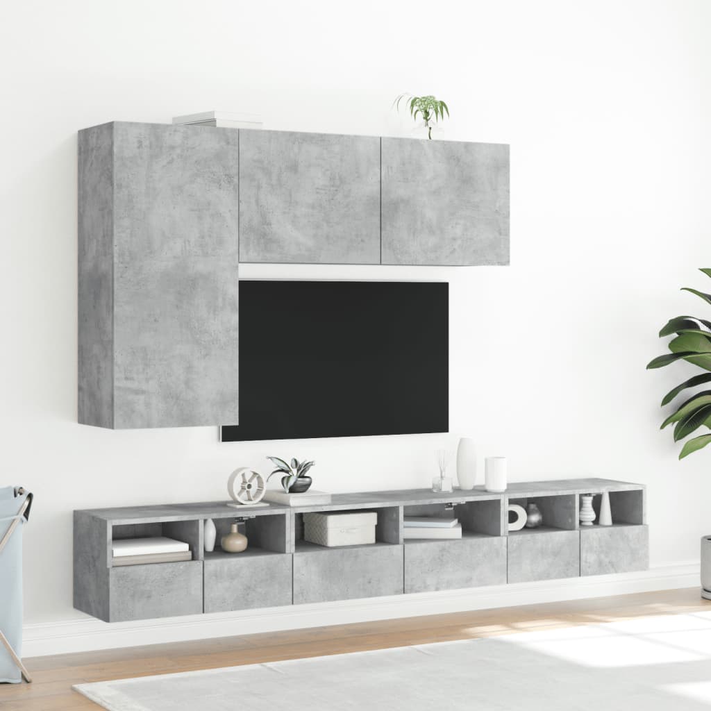 Zidni TV ormarić siva boja betona 60x30x30 cm konstruirano drvo