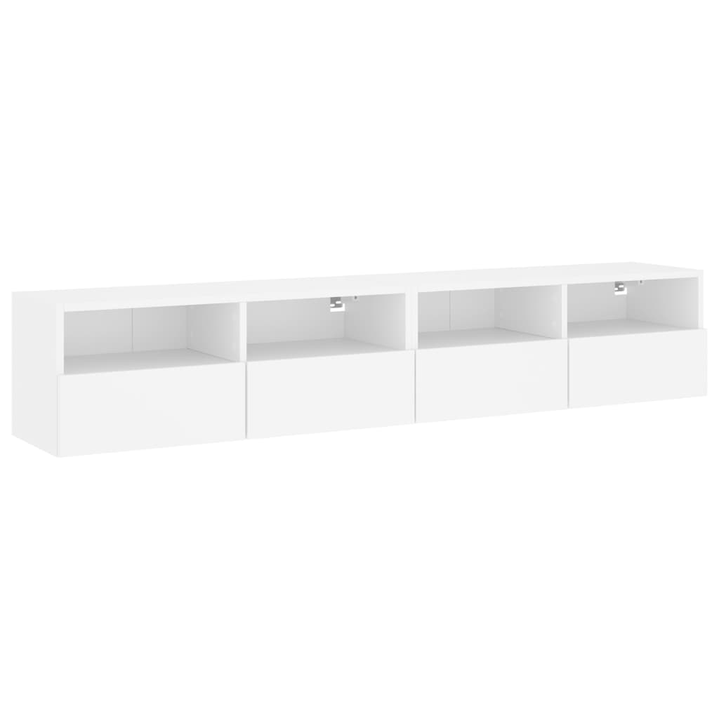 Zidni TV ormarići 2 kom bijeli 80x30x30 cm konstruirano drvo