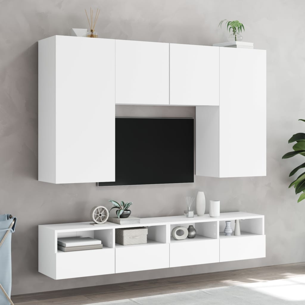 Zidni TV ormarići 2 kom bijeli 80x30x30 cm konstruirano drvo