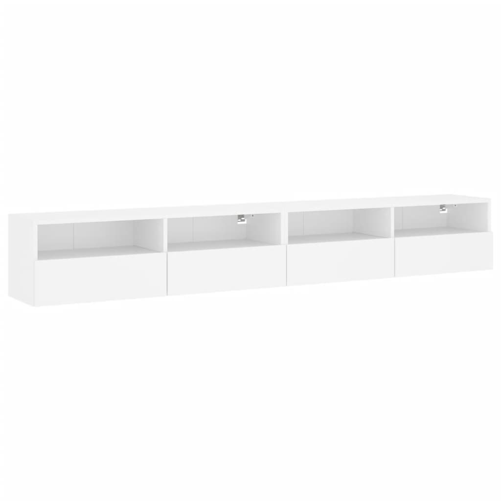 Zidni TV ormarići 2 kom bijeli 100x30x30 cm konstruirano drvo