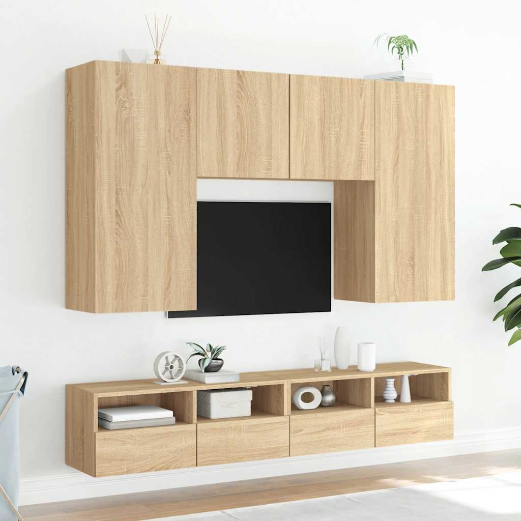 Zidni TV ormarići 2 kom boja hrasta 100 x 30 x 30 cm drveni