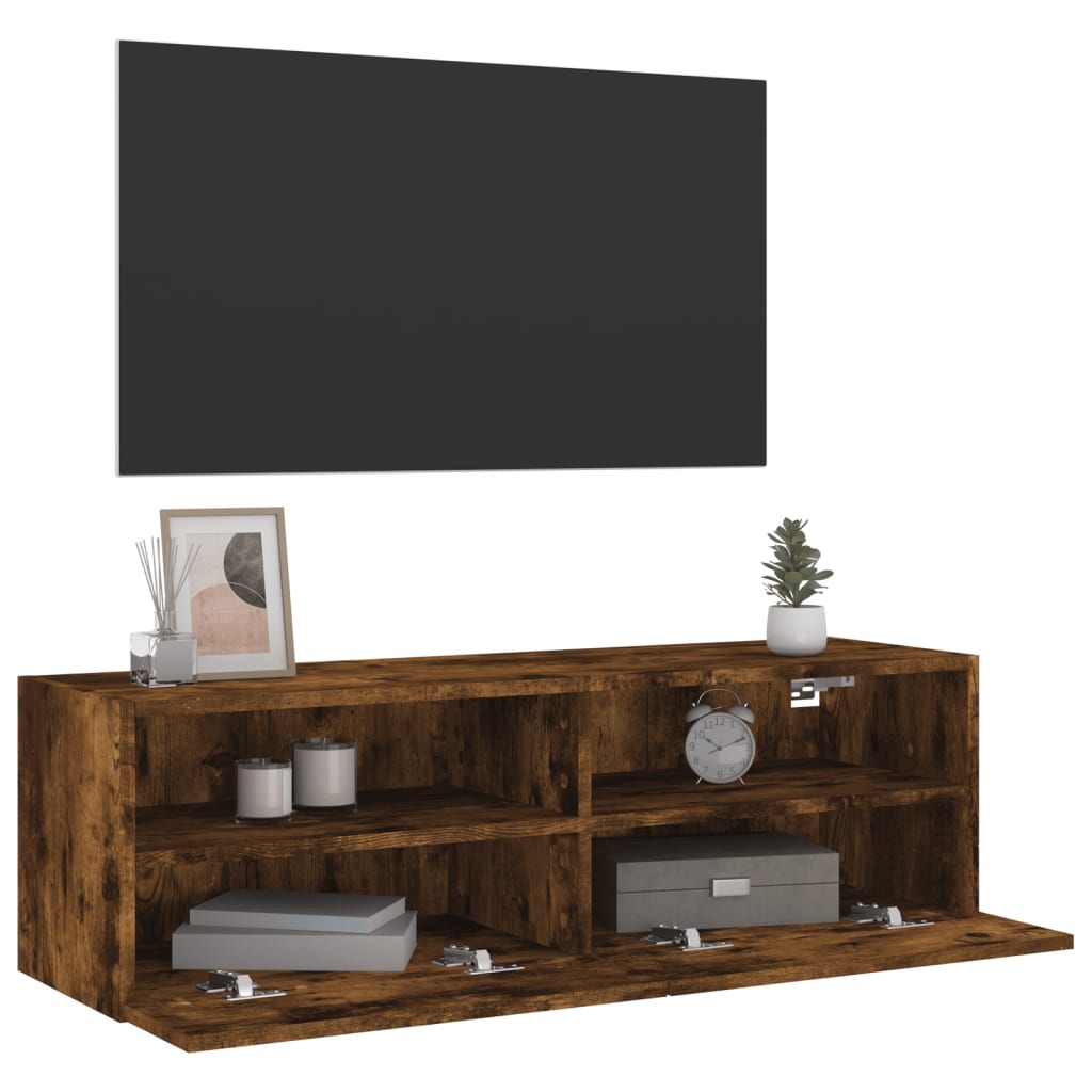Zidni TV ormarić boja hrasta 100 x 30 x 30 cm konstruirano drvo