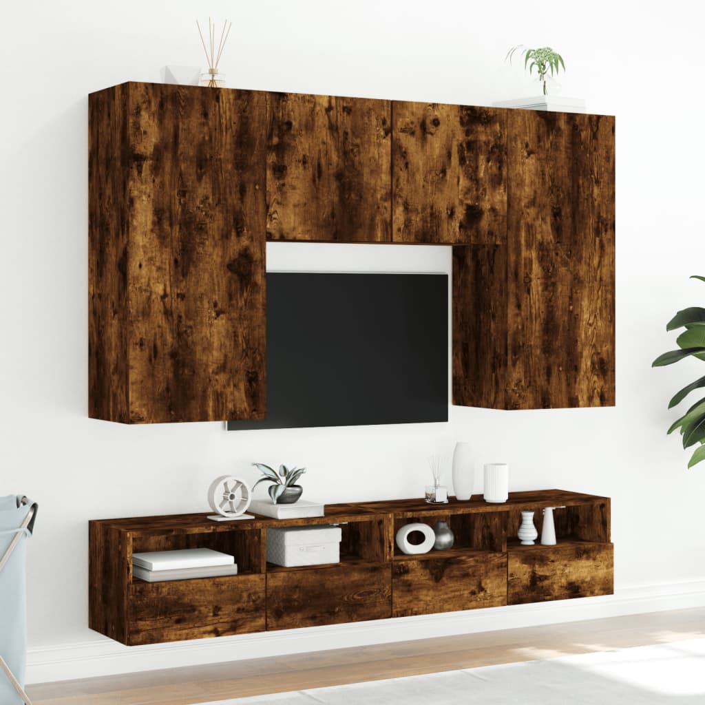 Zidni TV ormarići 2 kom boja hrasta 100 x 30 x 30 cm drveni