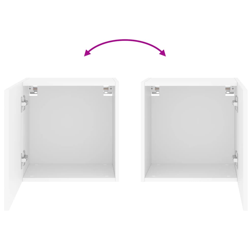 Zidni TV ormarić bijeli 40,5 x 30 x 40 cm od konstruiranog drva
