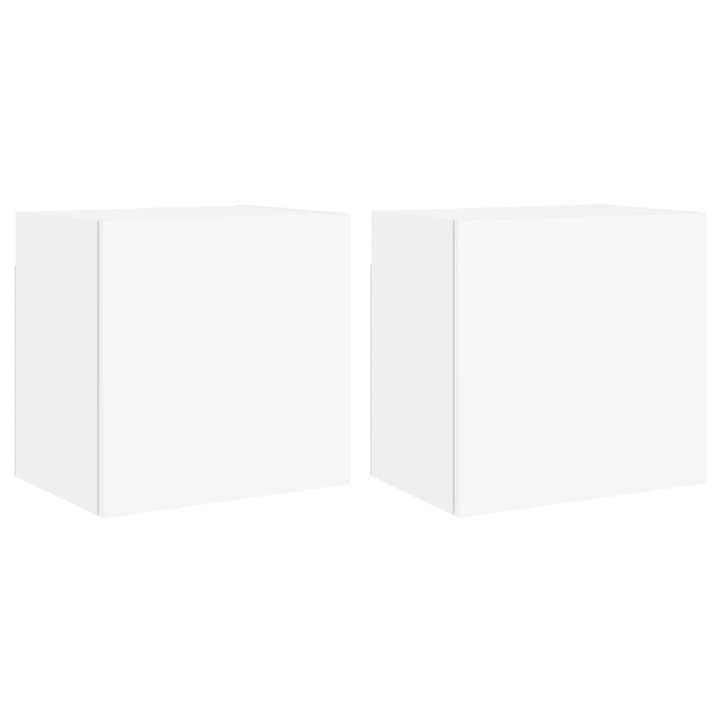 Zidni TV ormarići 2 kom bijeli 40,5x30x40 cm konstruirano drvo