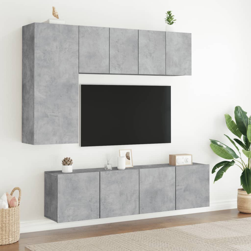 Zidni TV ormarići 2 kom sivi boja betona 60x30x41 cm