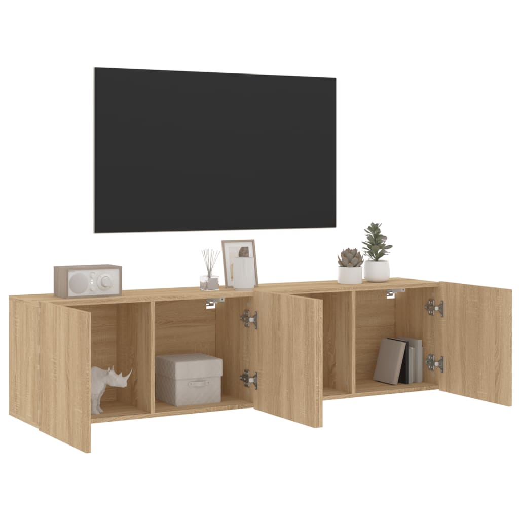 Zidni TV ormarići 2 kom boja hrasta sonome 80x30x41 cm