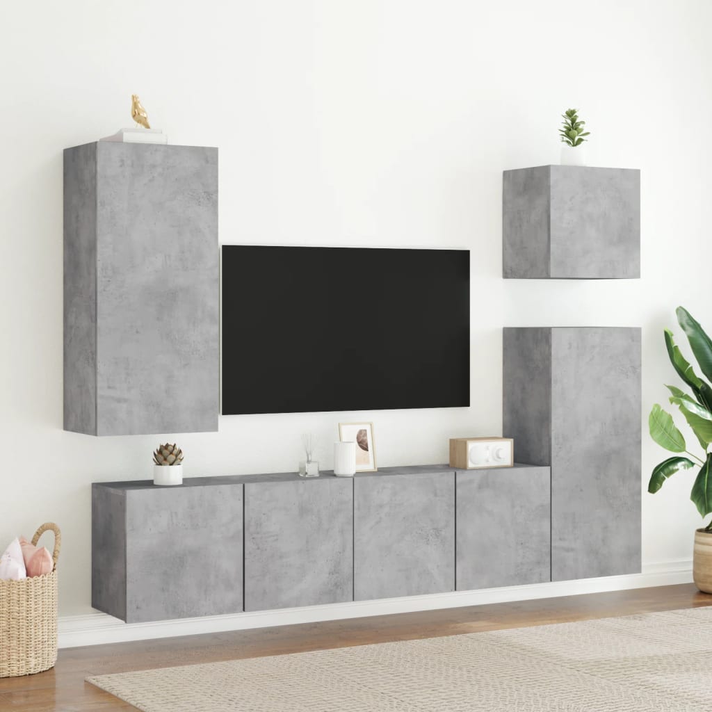 Zidni TV ormarić sivi boja betona 80x30x41 cm