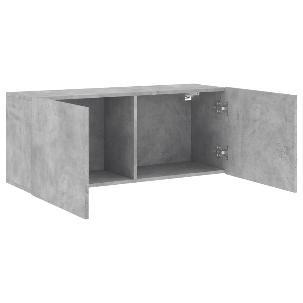 Zidni TV ormarić sivi boja betona 100x30x41 cm
