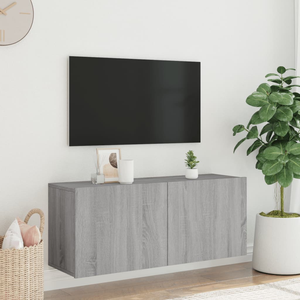 Zidni TV ormarić boja sivog hrasta sonome 100x30x41 cm
