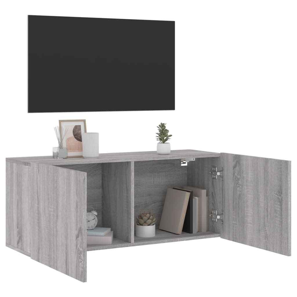 Zidni TV ormarić boja sivog hrasta sonome 100x30x41 cm