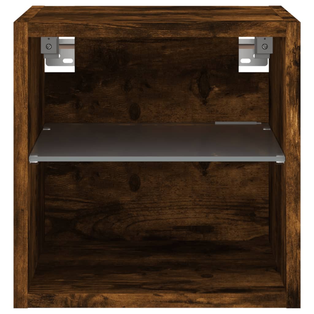Zidni TV ormarić s LED svjetlima boja hrasta 30 x 28,5 x 30 cm