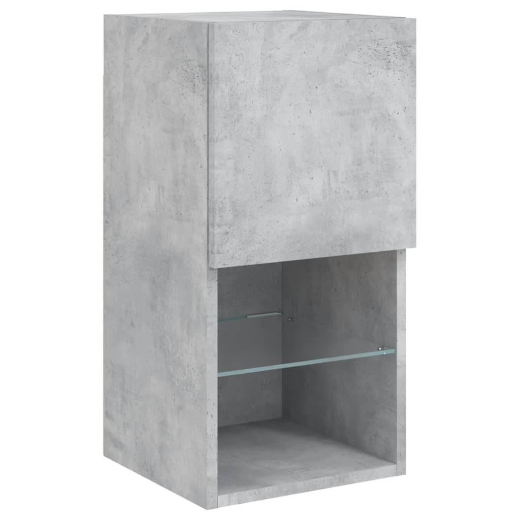 TV ormarići s LED svjetlima 2 kom siva boja betona 30,5x30x60cm