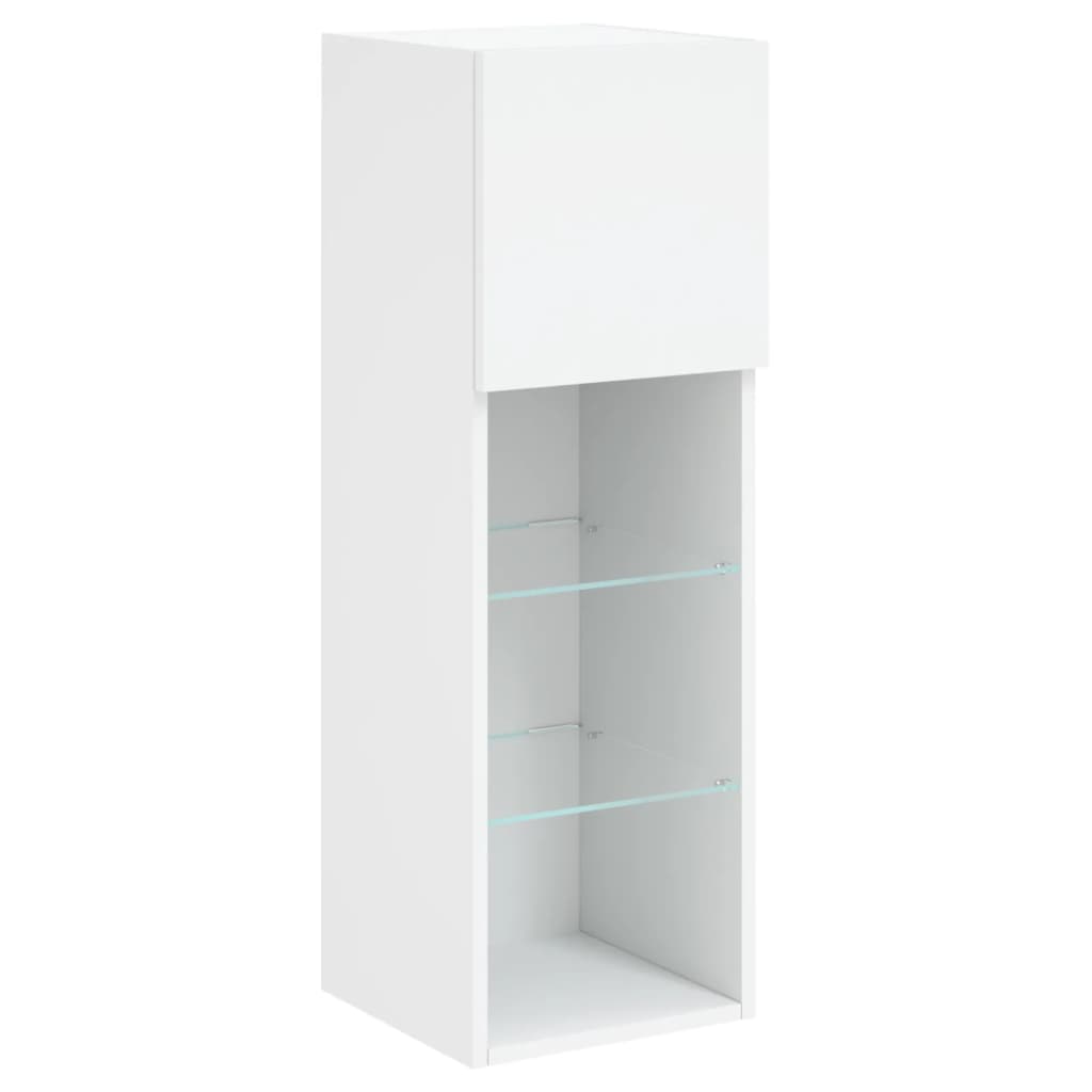 TV ormarići s LED svjetlima 2 kom bijeli 30,5x30x90 cm