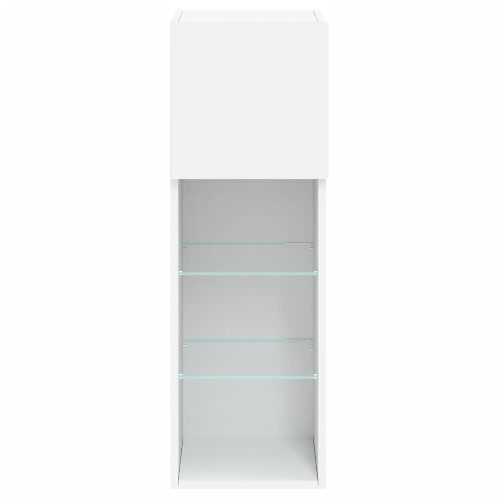 TV ormarići s LED svjetlima 2 kom bijeli 30,5x30x90 cm