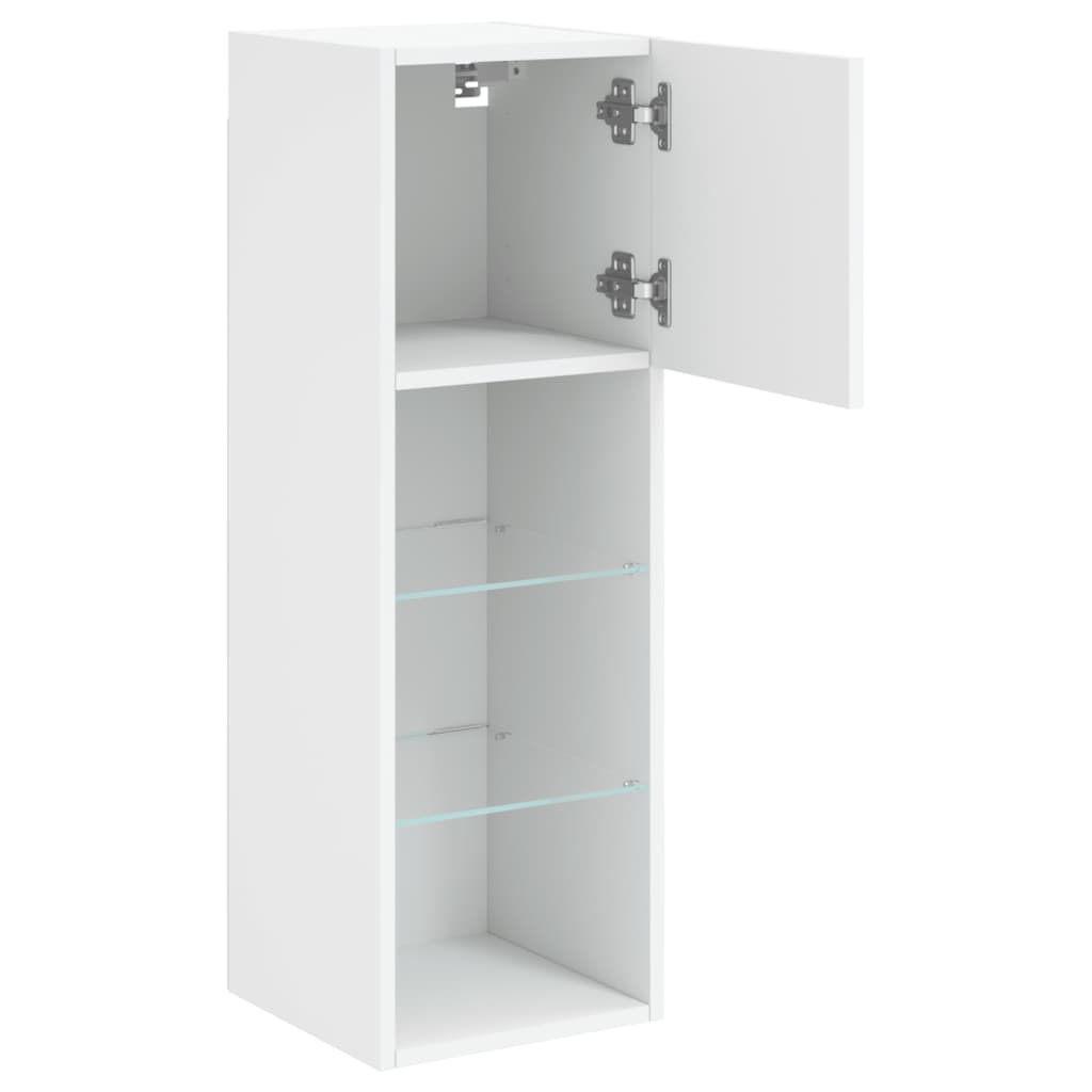 TV ormarići s LED svjetlima 2 kom bijeli 30,5 x 30 x 90 cm