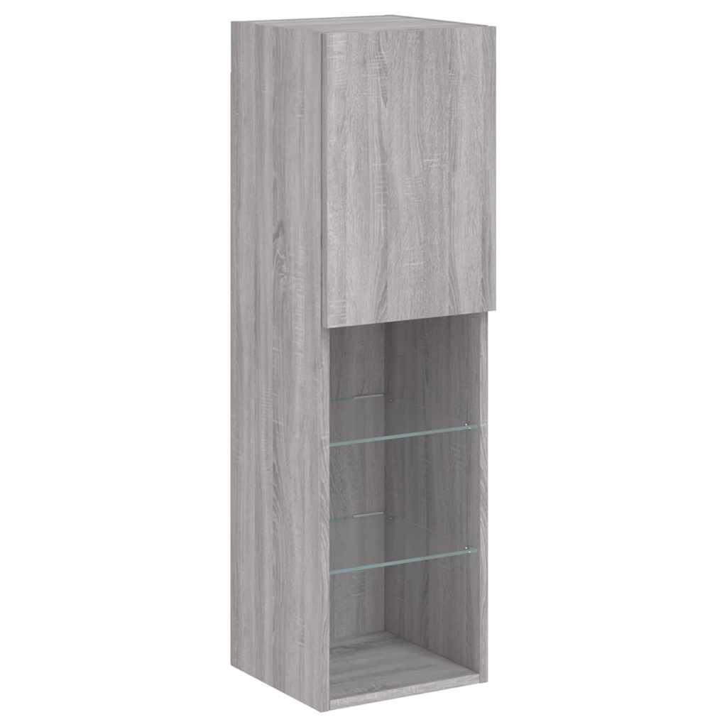 TV ormarići s LED svjetlima 2 kom boja hrasta 30,5x30x102 cm