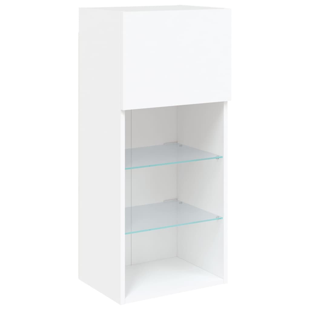 TV ormarići s LED svjetlima 2 kom bijeli 40,5x30x90 cm