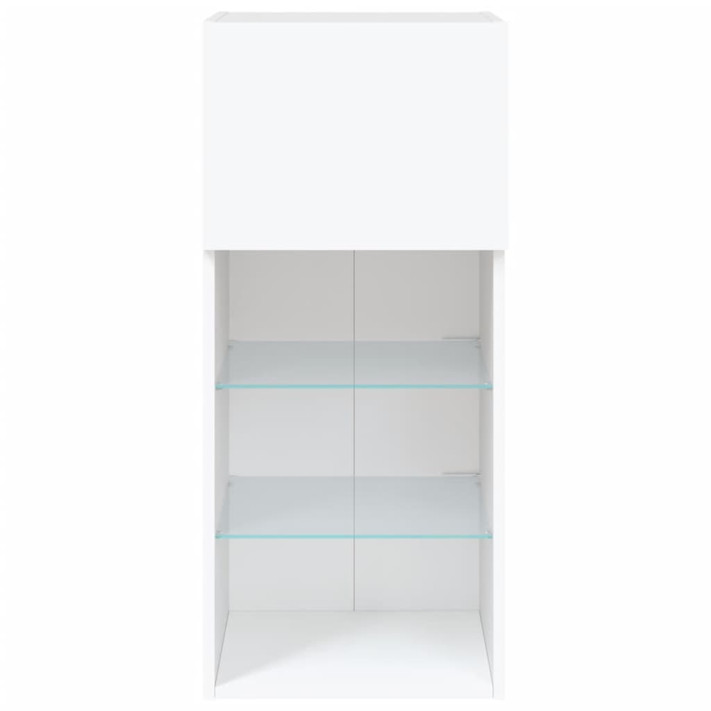 TV ormarići s LED svjetlima 2 kom bijeli 40,5x30x90 cm