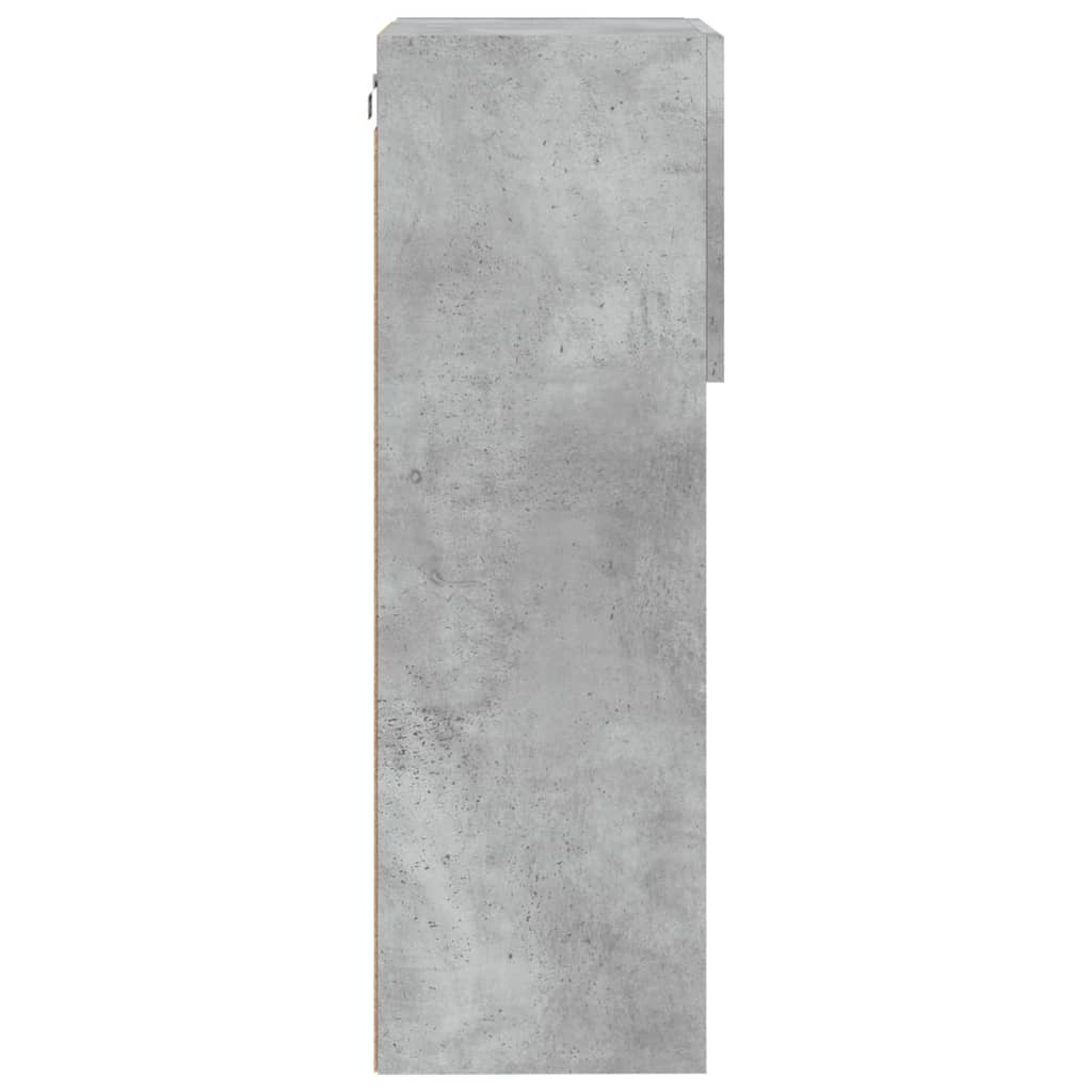 TV ormarić s LED svjetlima siva boja betona 40,5x30x90 cm