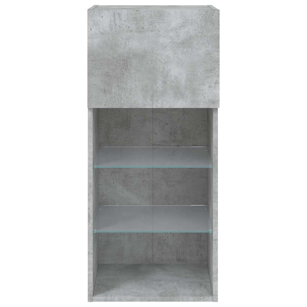 TV ormarići s LED svjetlima 2 kom boja betona 40,5 x 30 x 90 cm
