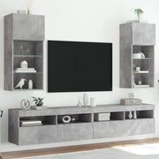 TV ormarići s LED svjetlima 2 kom boja betona 40,5 x 30 x 90 cm