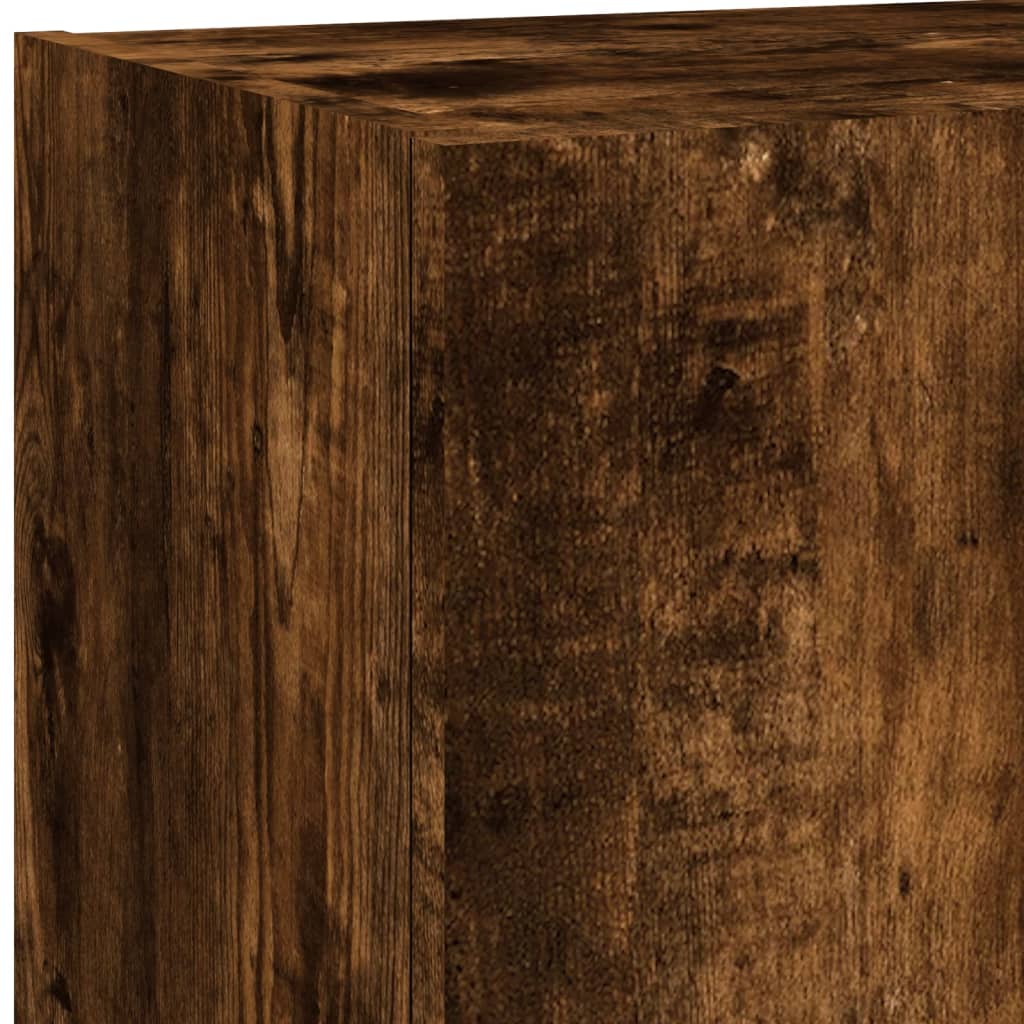 TV ormarić s LED svjetlima boja dimljenog hrasta 40,5x30x90 cm